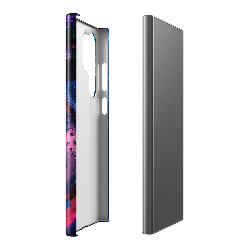 Twilight Reflections: A Serene Beach Aerial | Phone Case |  S23 Ultra | Snap Case | Glossy