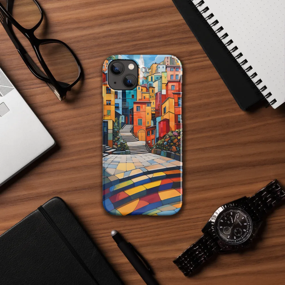 Vibrant Village: A Cubist Journey