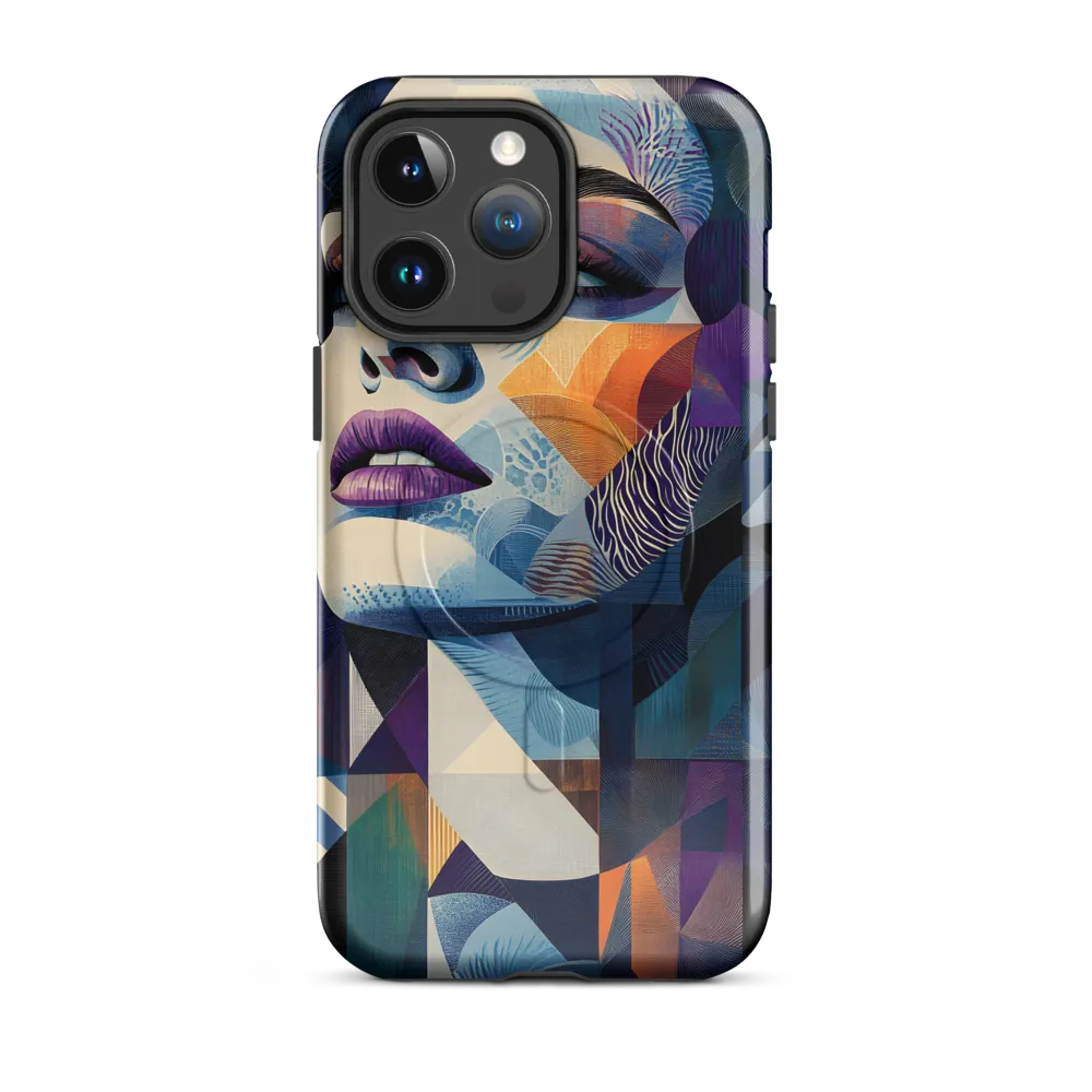 Fragmented Mystery: A Modern Portrait | Phone Case |  14 Pro Max | MagSafe® Tough Case | Glossy
