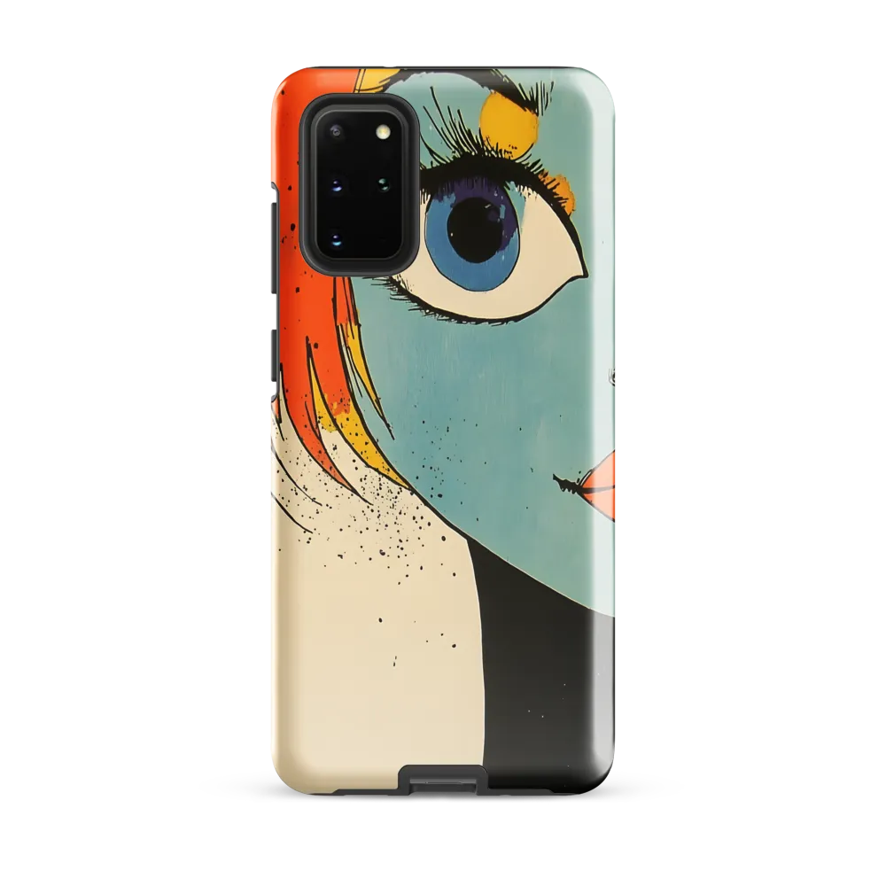 Vivid Expressions: A Portrait in Blue | Phone Case |  S20 Plus | Tough Case | Glossy