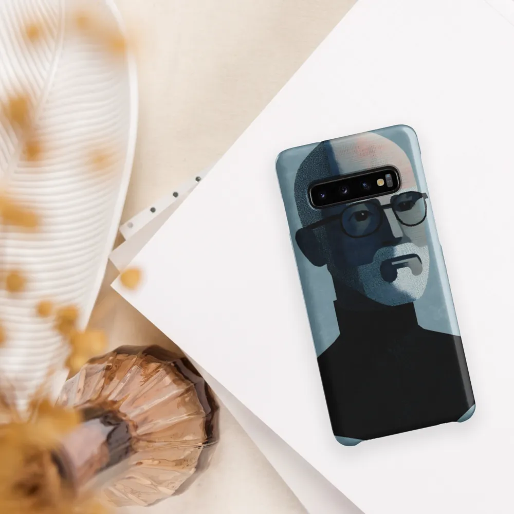 Minimalist Portrait of a Modern Man | Phone Case |  S10 | Snap Case | Matte