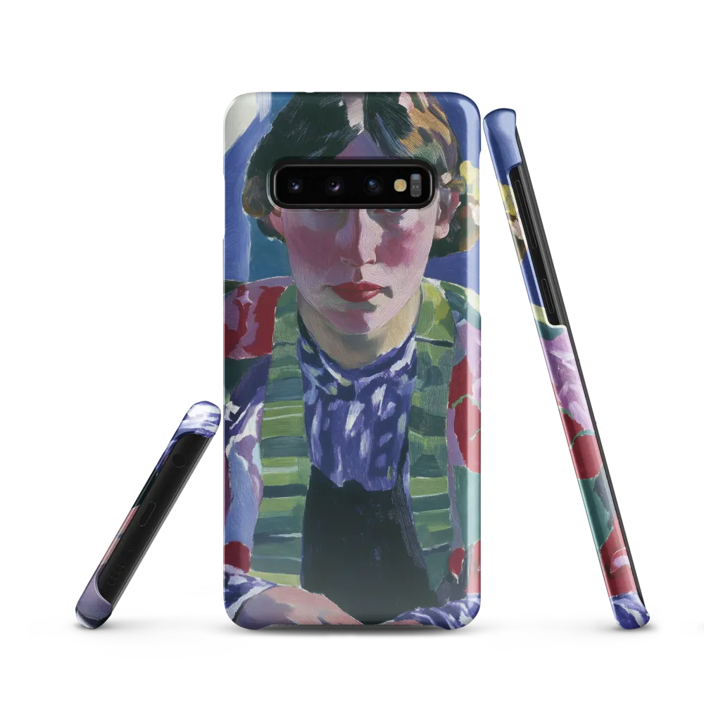 Vibrant Gaze: A Modernist Portrait
