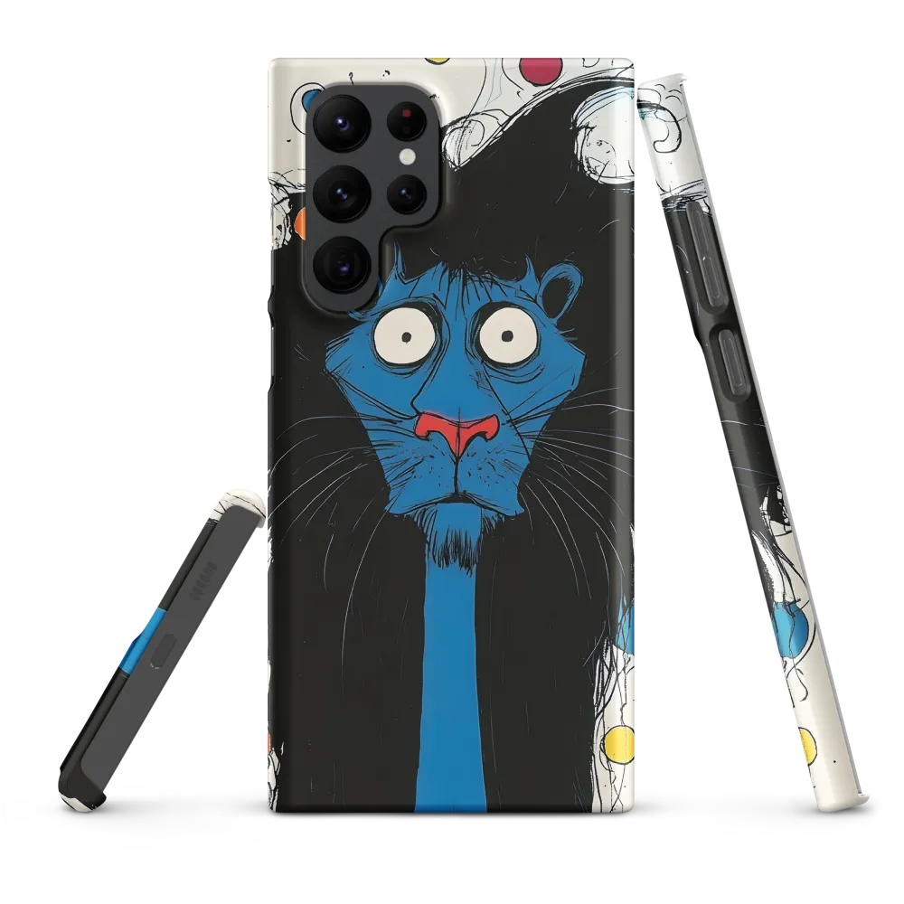 Whimsical Blue Lion