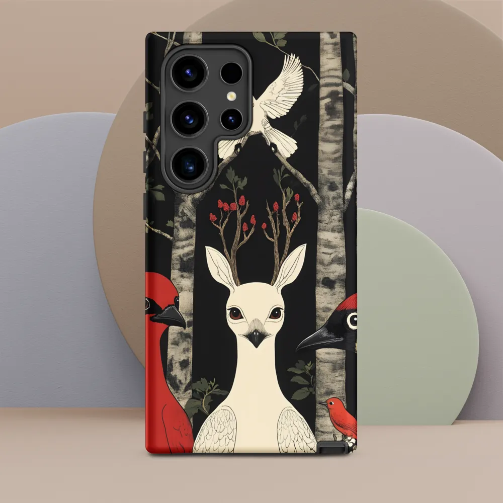 Whimsical Gathering: A Dance of Birds | Phone Case |  S24 Ultra | Tough Case | Matte