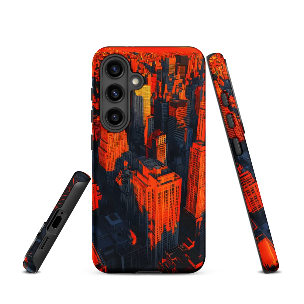 Urban Dawn: A Digital Ode to Skyscrapers | Phone Case |  S24 | Tough Case | Matte