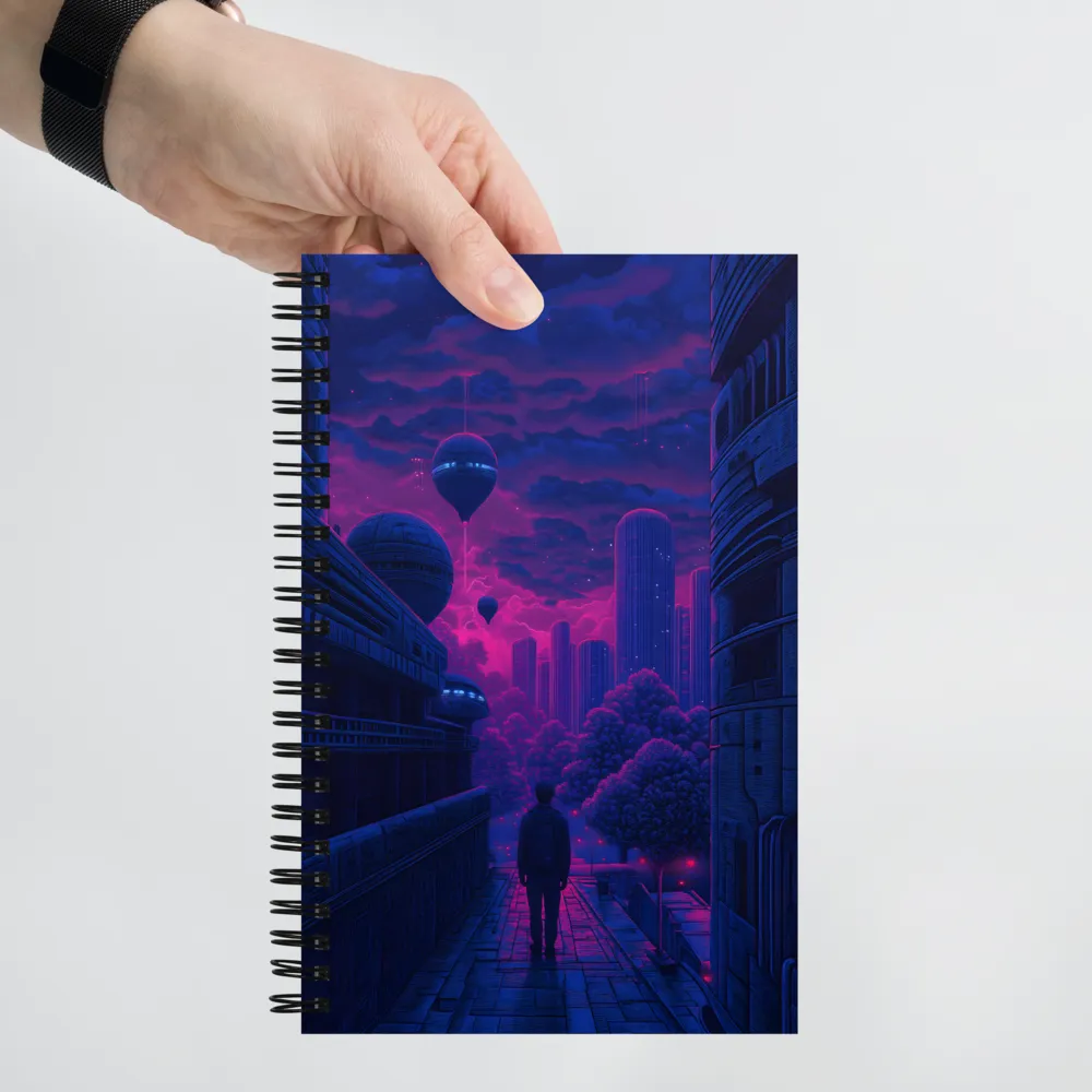 Lost in a Technological Dreamscape | Spiral Notebook