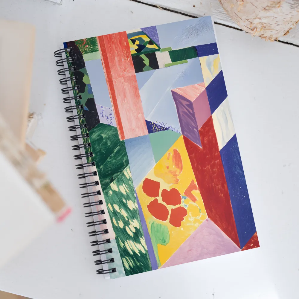 Interplay of Geometry and Color | Spiral Notebook