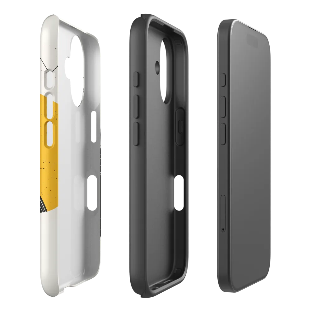 Dynamic Harmony in Black and Yellow | Phone Case