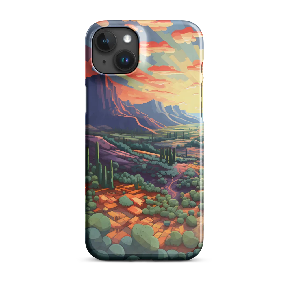 Desert Serenity at Dusk | Phone Case |  15 Plus | Snap Case | Glossy