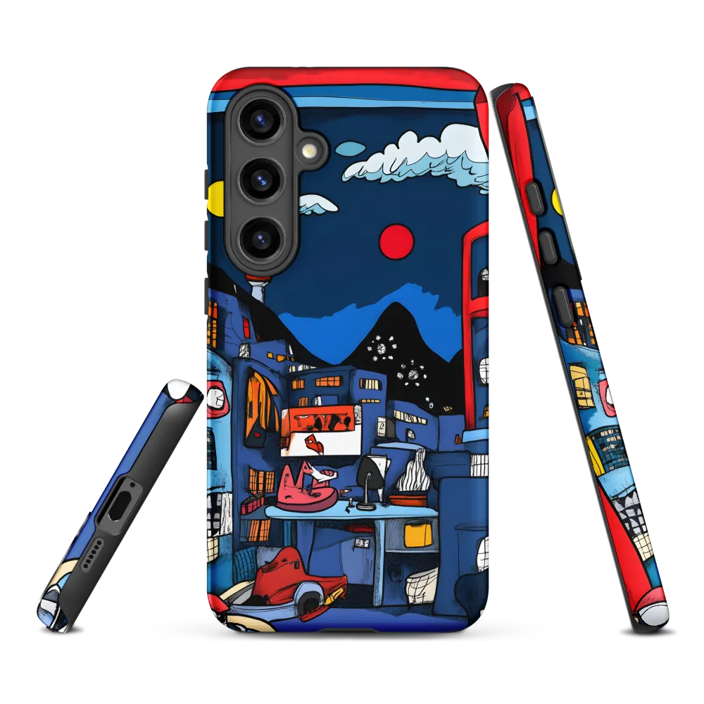 Whimsical Cityscape at Night