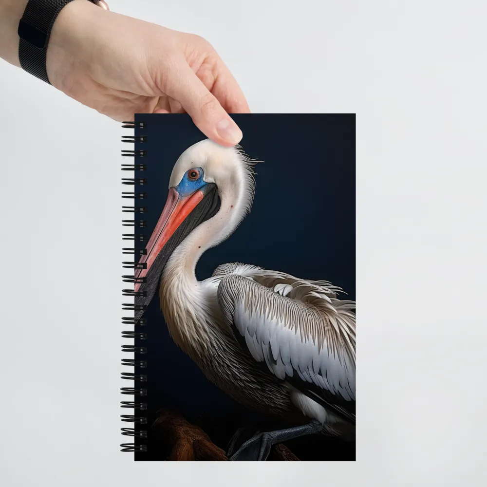 Majestic Pelican Portrait | Spiral Notebook