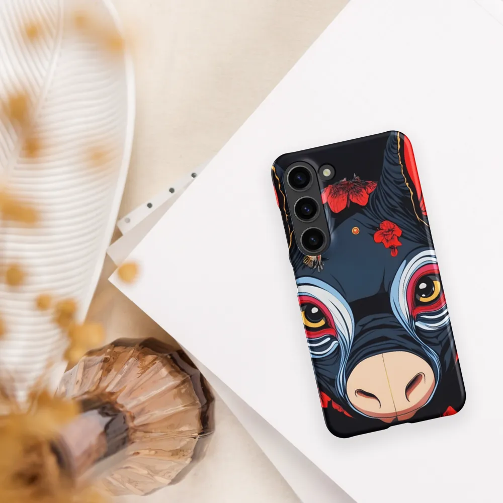 Mystical Bull with Floral Motifs