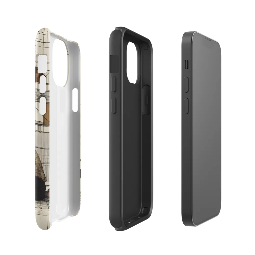 Quiet Reflections in Line | Phone Case |  13 mini | Tough Case | Glossy