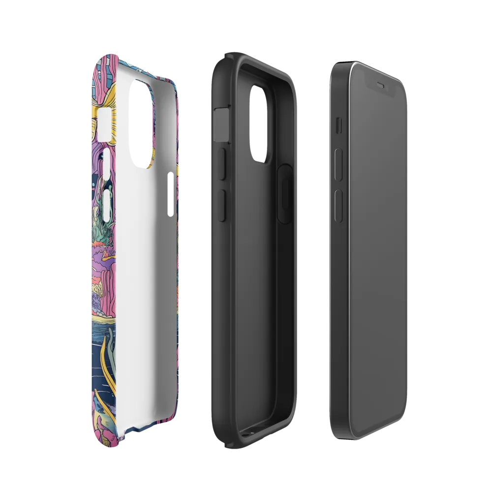 Underwater Dreamscape: A Playful Encounter | Phone Case |  12 mini | Tough Case | Matte