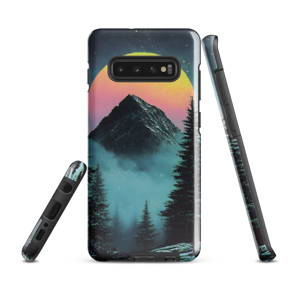 Ethereal Peaks Under Celestial Lights | Phone Case |  S10 Plus | Tough Case | Glossy