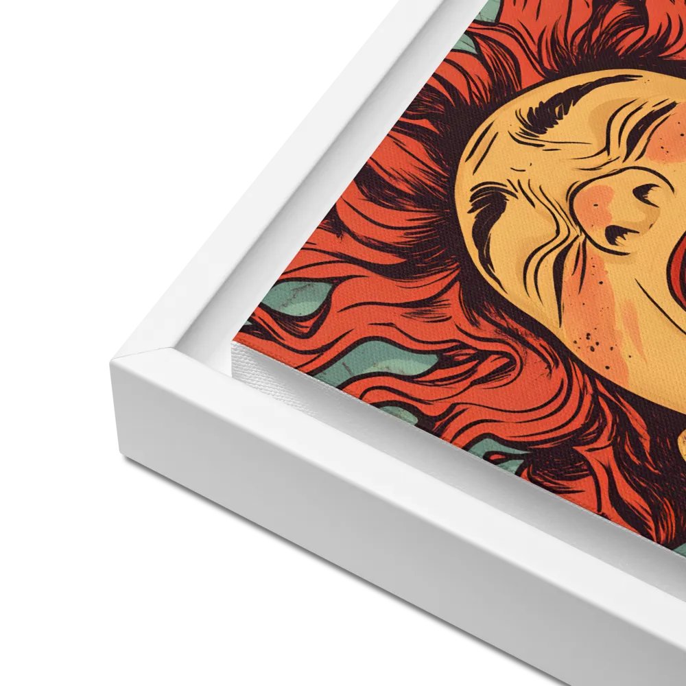 Fury Unleashed | Canvas with White Frame | 12″×12″