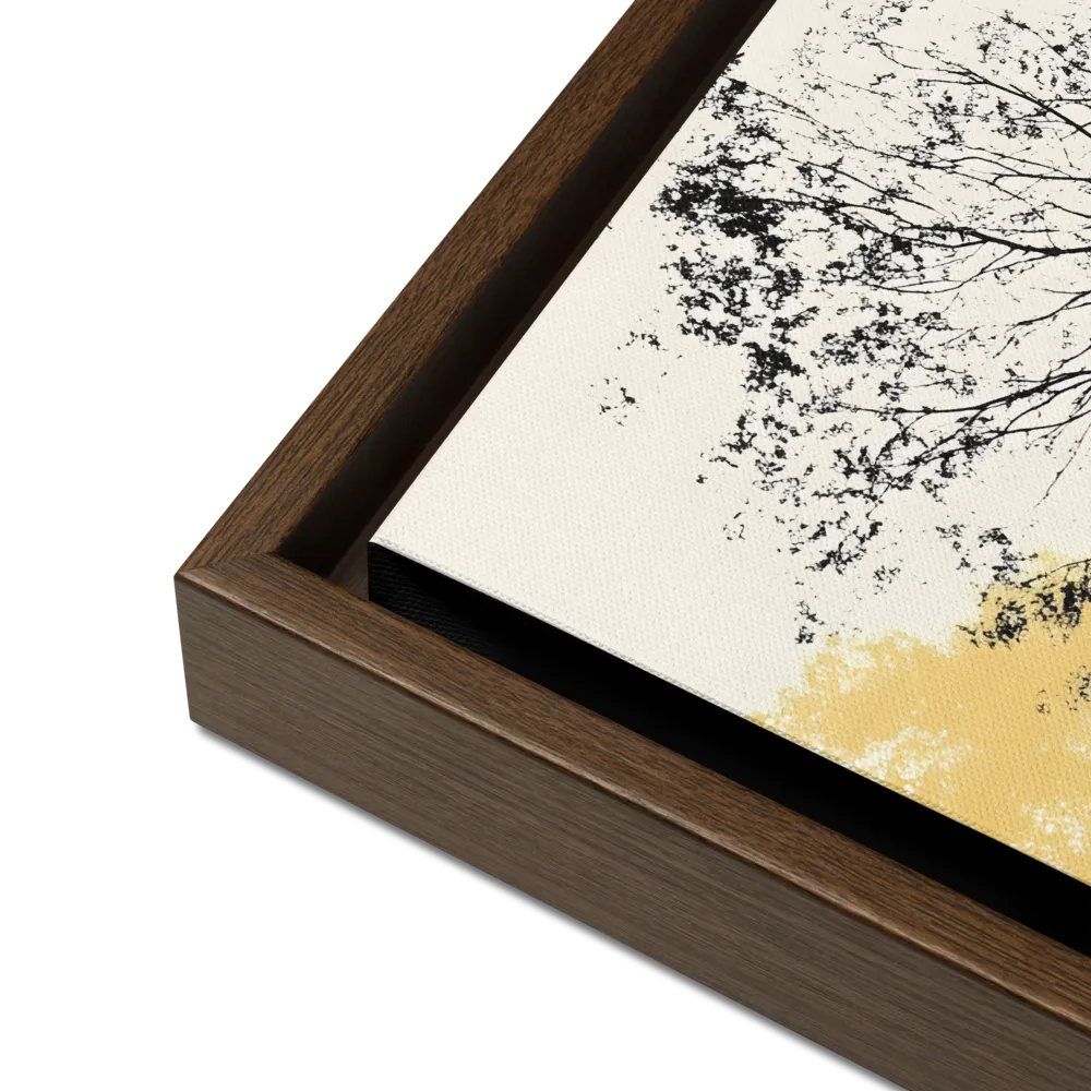 Whispers of Solitude | Canvas with Brown Frame | 12″×12″