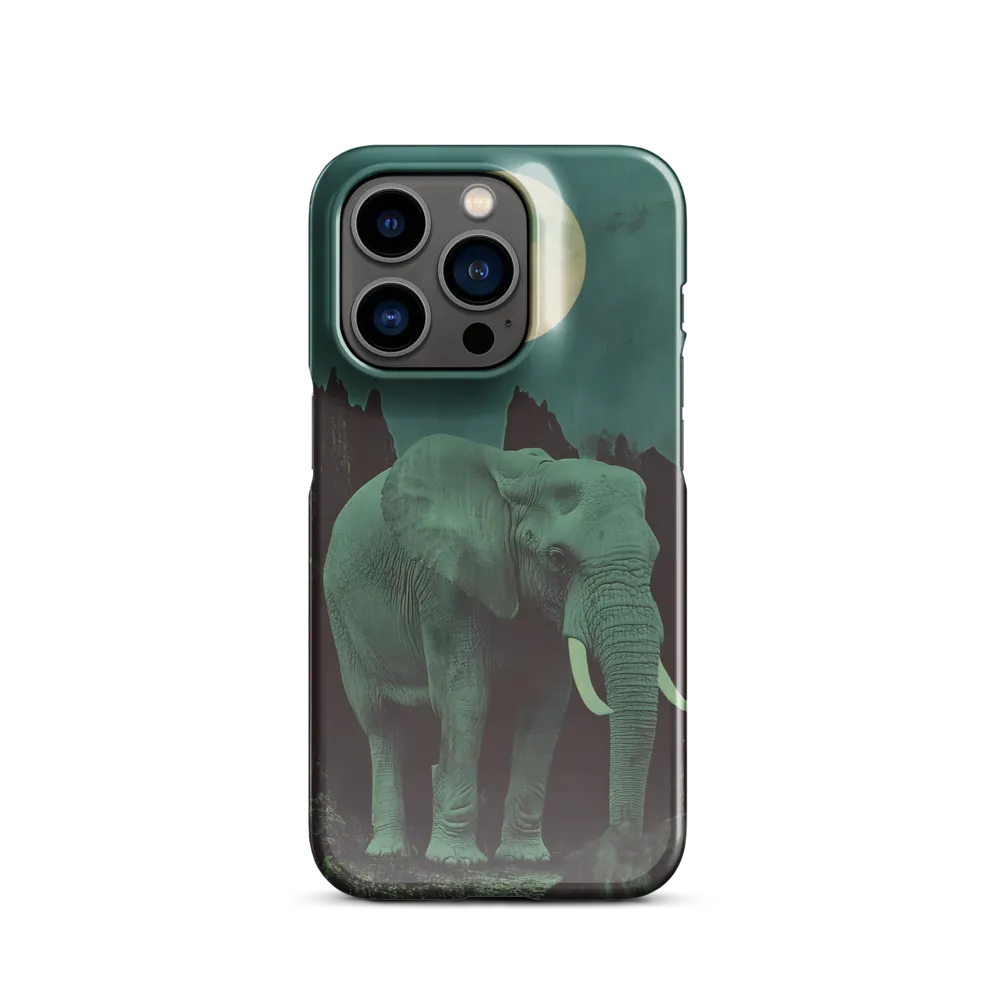 Ethereal Presence: Elephant Under a Full Moon