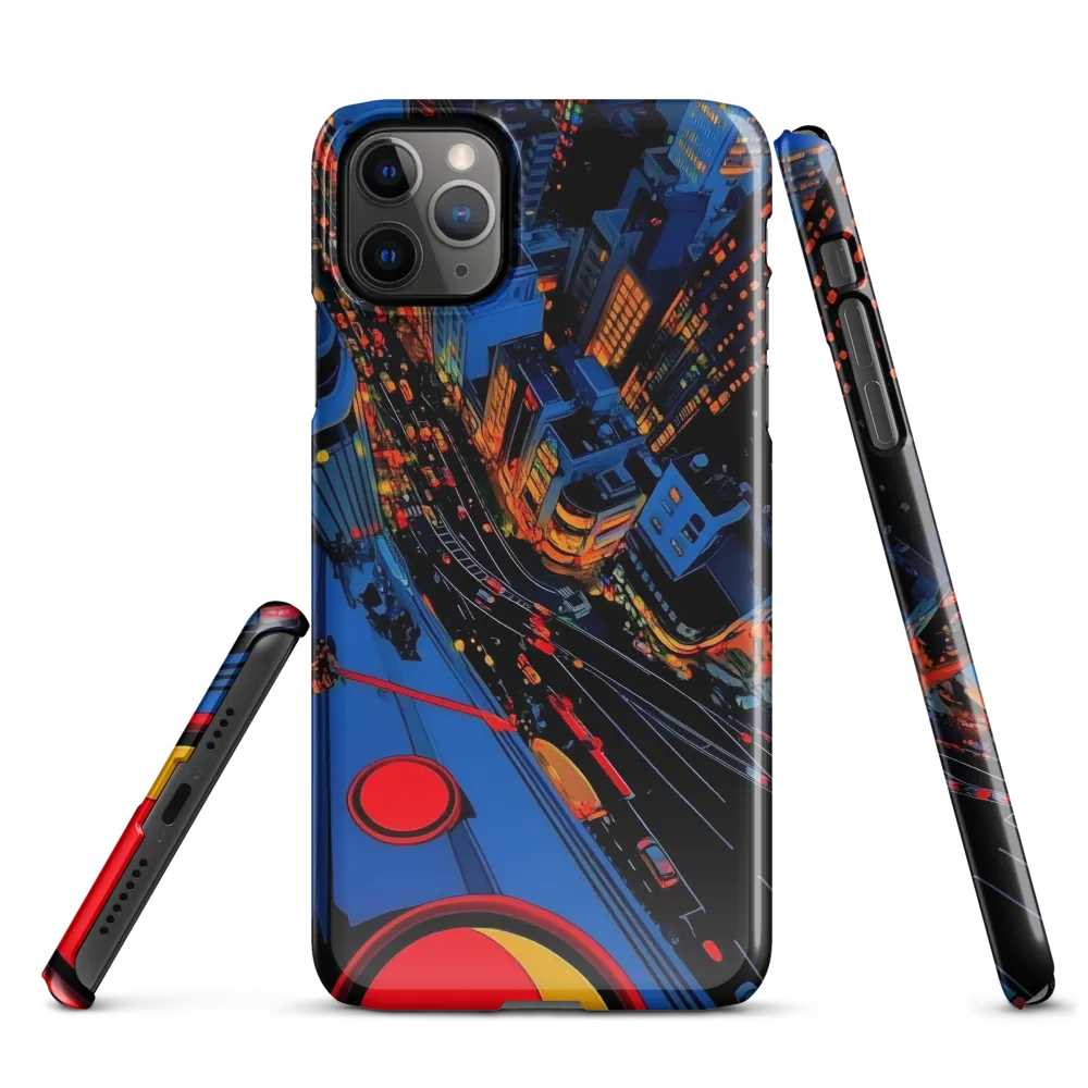 Vibrant Nightscape: A Futuristic City Overlook | Phone Case |  11 Pro Max | Snap Case | Glossy