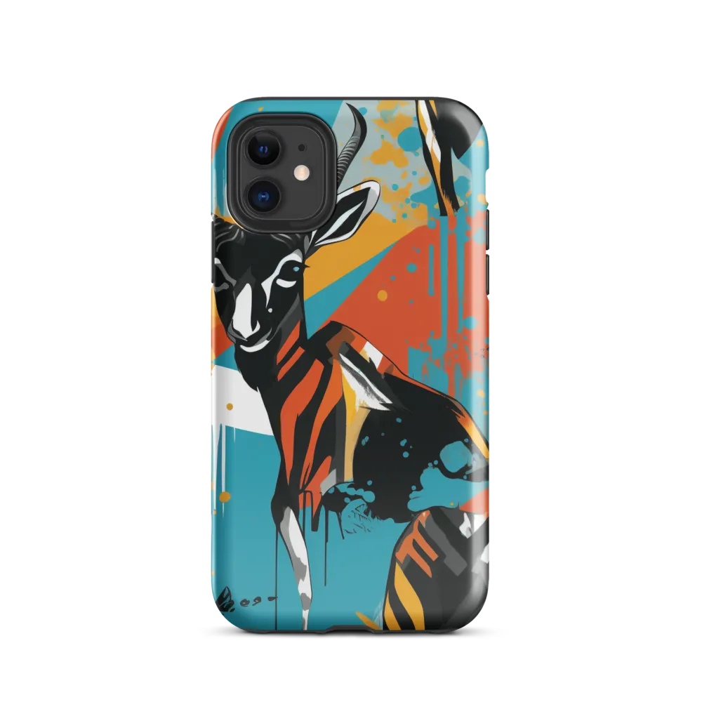 Dynamic Antelope in Vivid Abstract