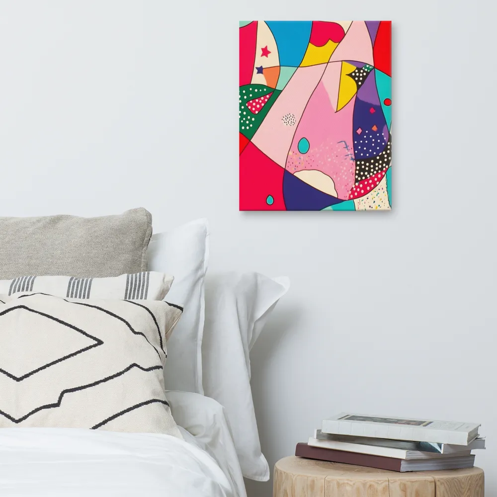 Playful Geometry in Color | Canvas | 16″×20″