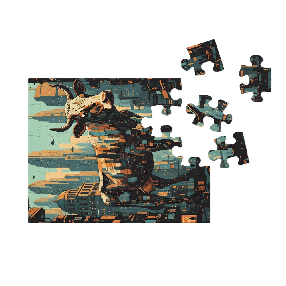 Metropolis Bull 
 Jigsaw Puzzle in Tin Box