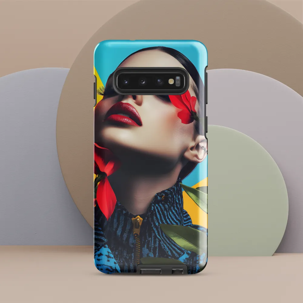 Floral Serenity: A Contemporary Portrait