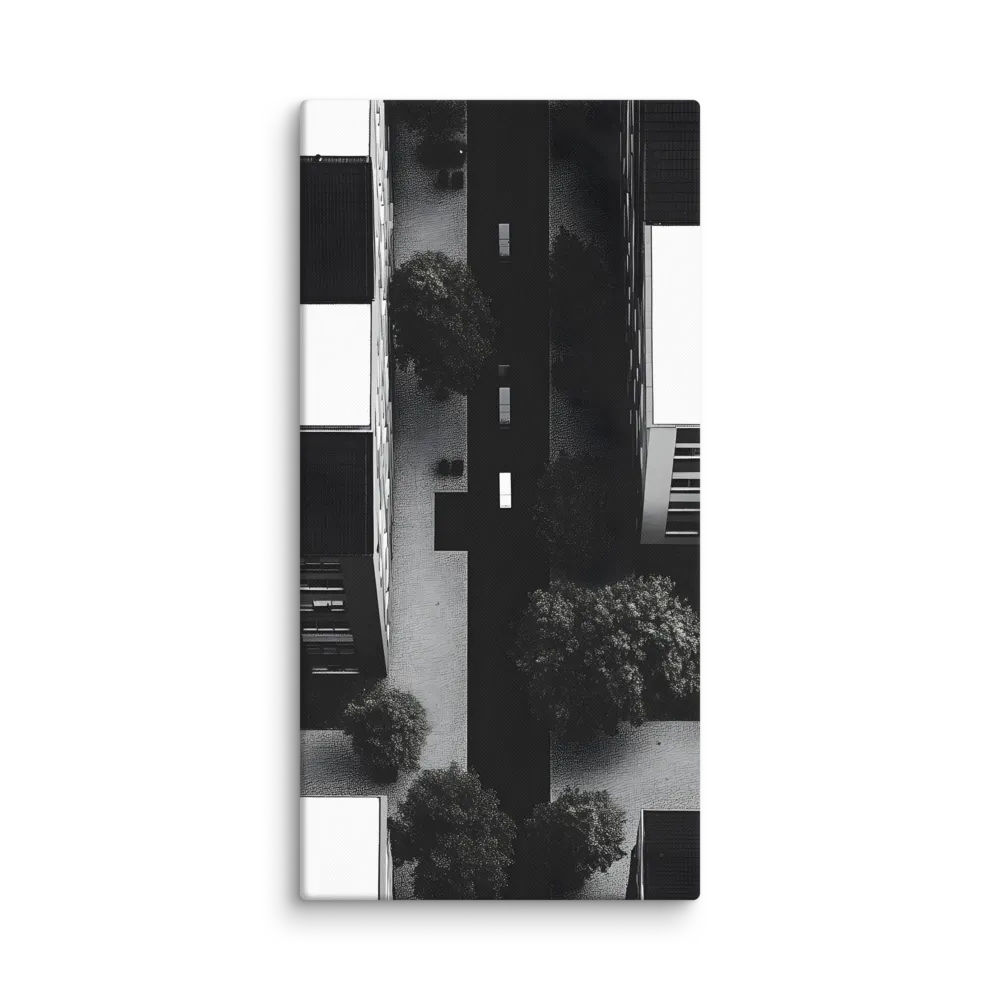 Urban Serenity from Above | Canvas | 20″×40″