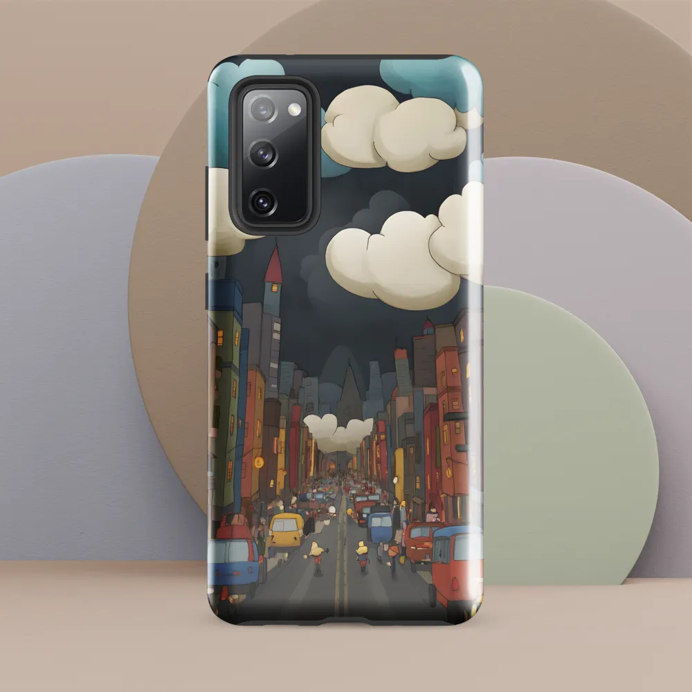 Urban Symphony: A City Awakens at Dusk | Phone Case |  S20 FE | Tough Case | Glossy
