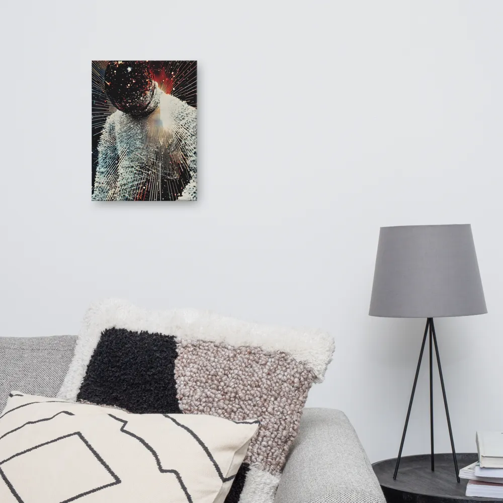 Ethereal Astronaut: A Journey Through the Cosmos | Canvas | 12″×16″