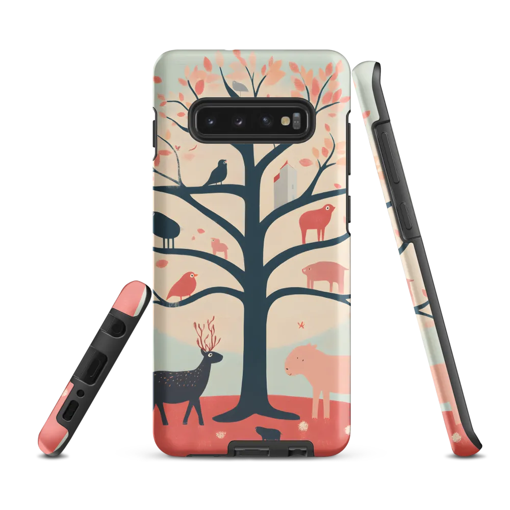 Whimsical Tree with Playful Creatures