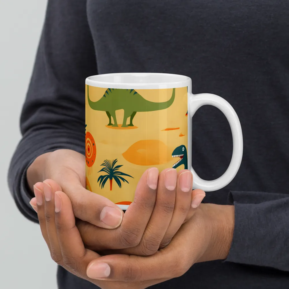 Dinosauria Delight: A Colorful Prehistoric Adventure | Mugs | Multiple Sizes & Colors