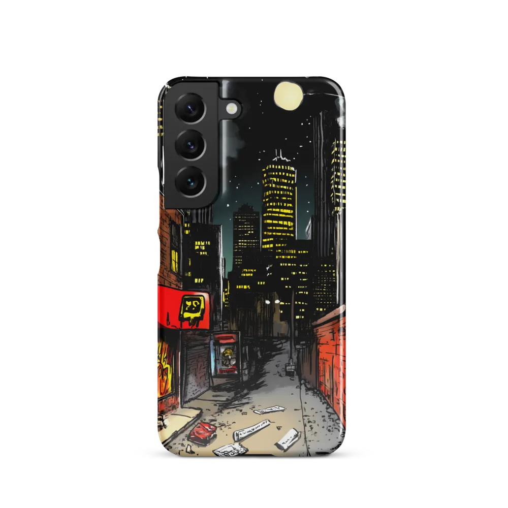 Nocturnal Cityscape: The Hidden Alley | Phone Case |  S22 | Snap Case | Glossy
