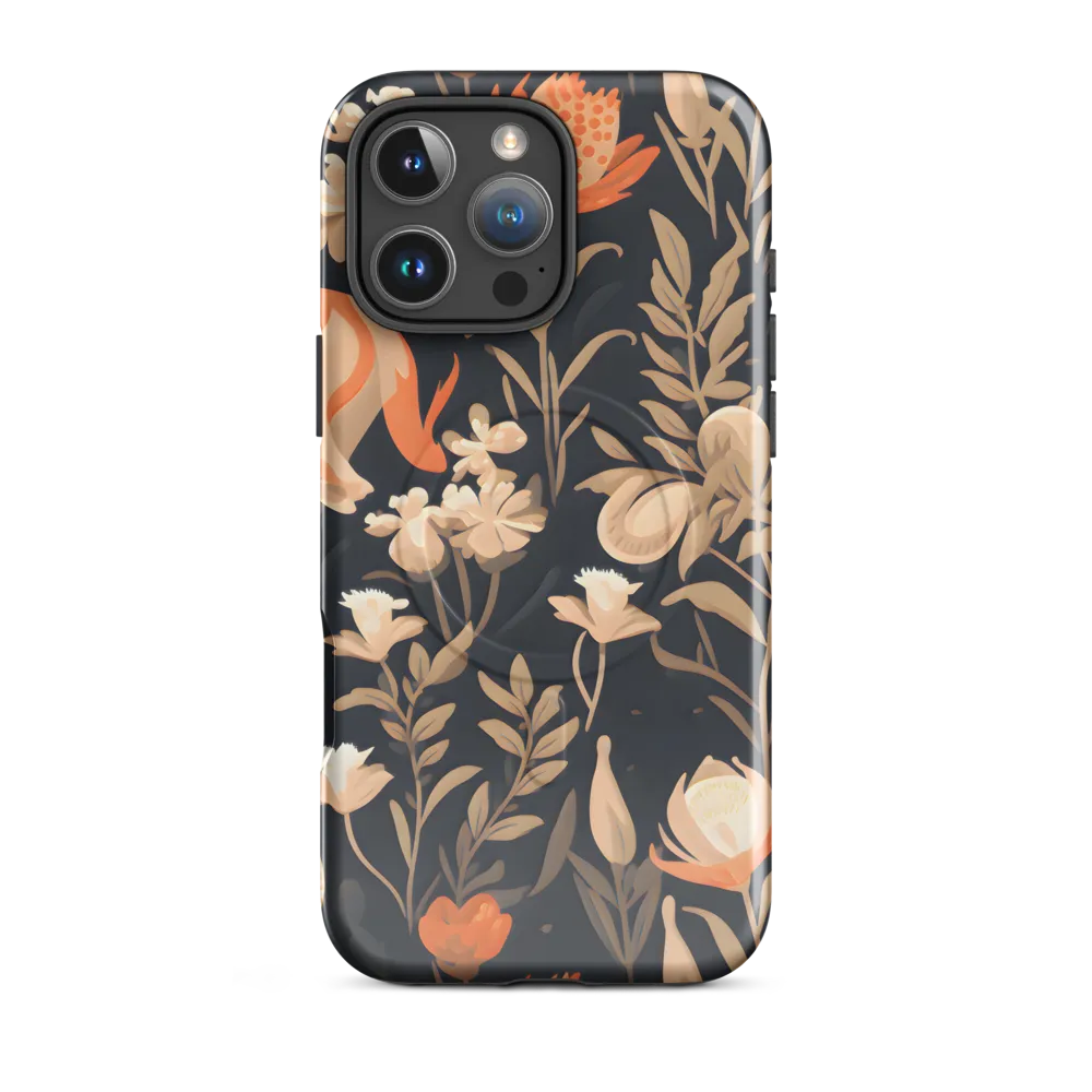Floral Harmony: A Dance in the Dark | Phone Case |  16 Pro Max | MagSafe® Tough Case | Glossy