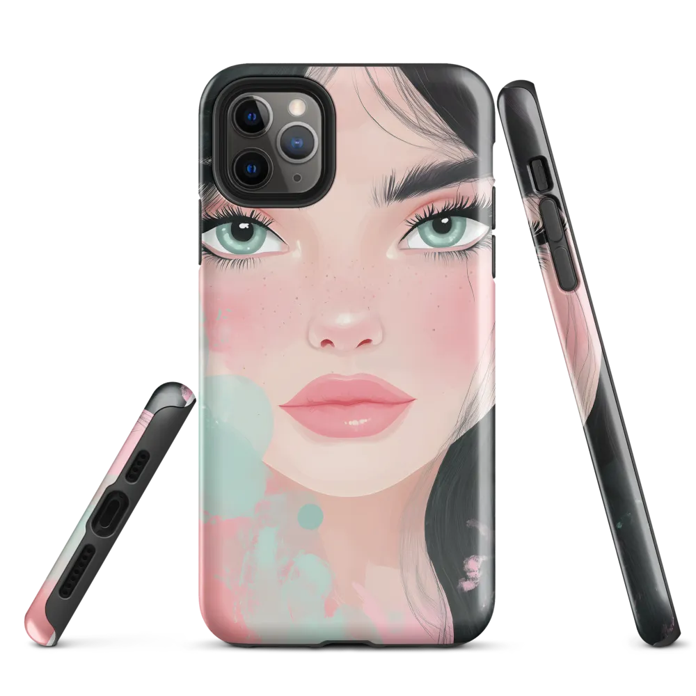 Dreamy Serenity: Portrait of a Young Woman | Phone Case |  11 Pro Max | Tough Case | Glossy