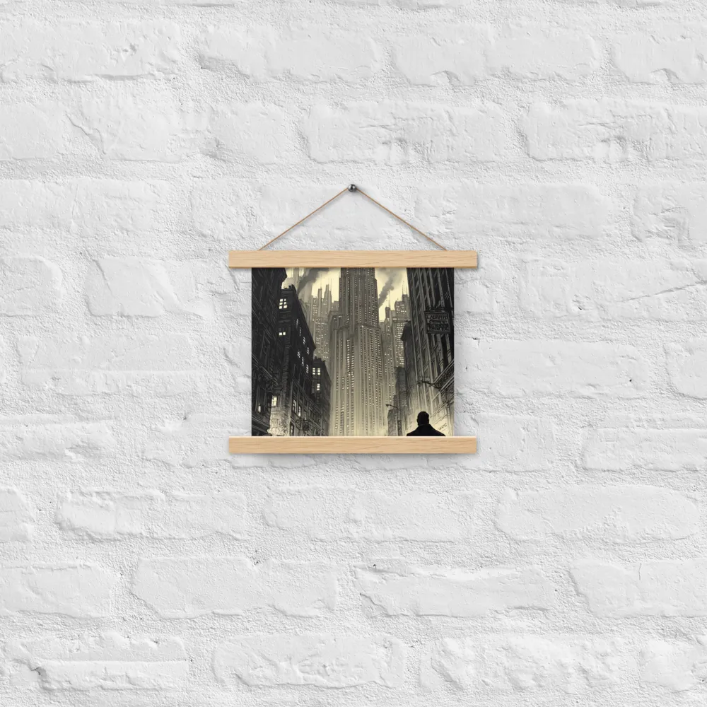 Echoes of the City | Poster With Oak Wood Hanger | 10″×10″