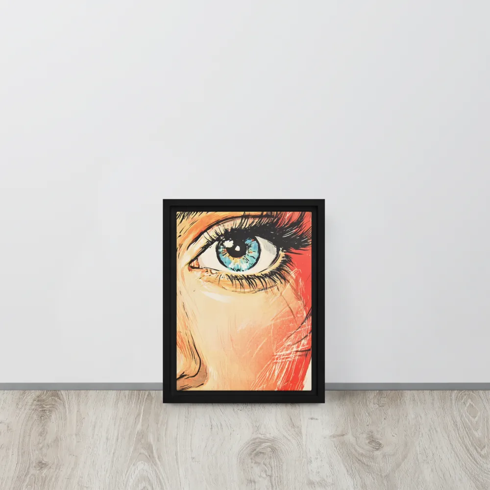 Gaze of Emotion | Canvas with White Frame | 9″×12″