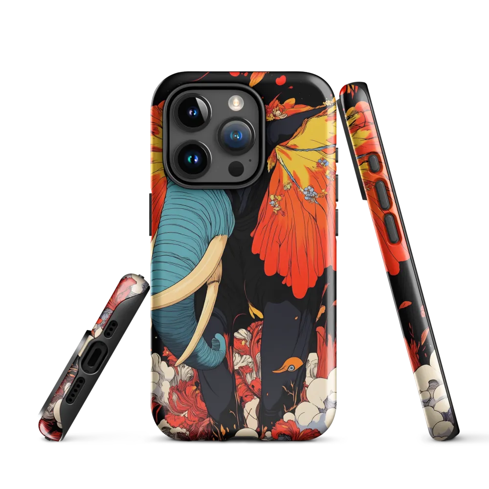 Majesty of the Floral Elephant | Phone Case |  15 Pro | Tough Case | Glossy