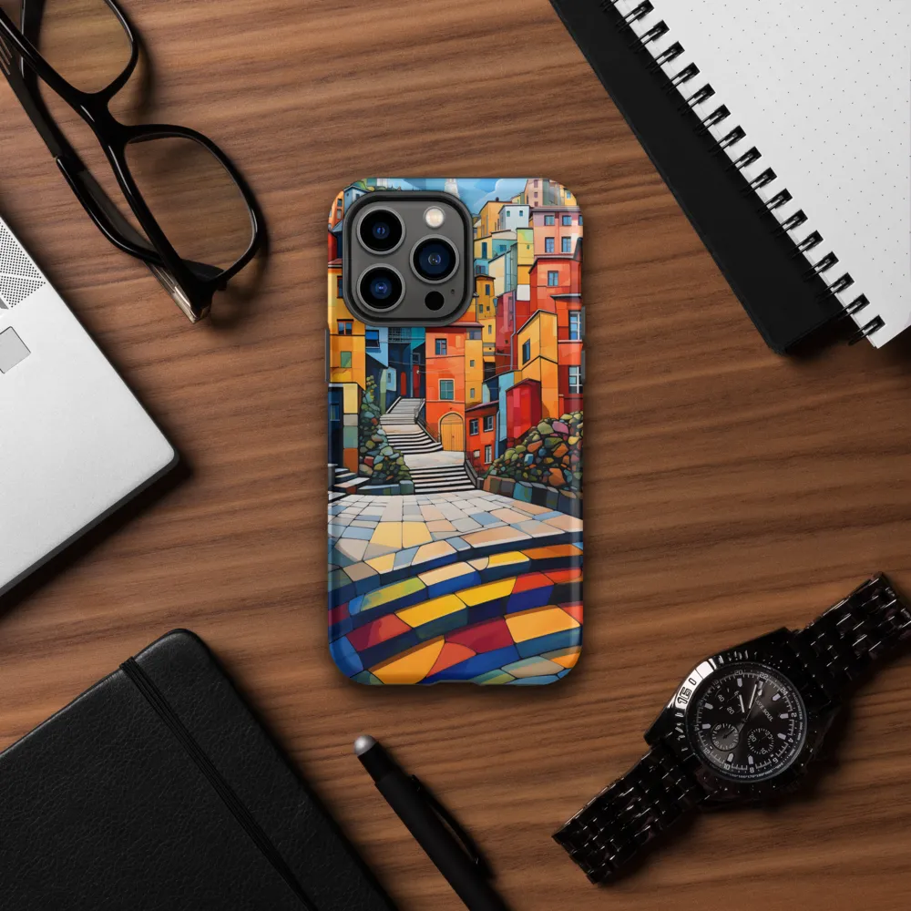 Vibrant Village: A Cubist Journey