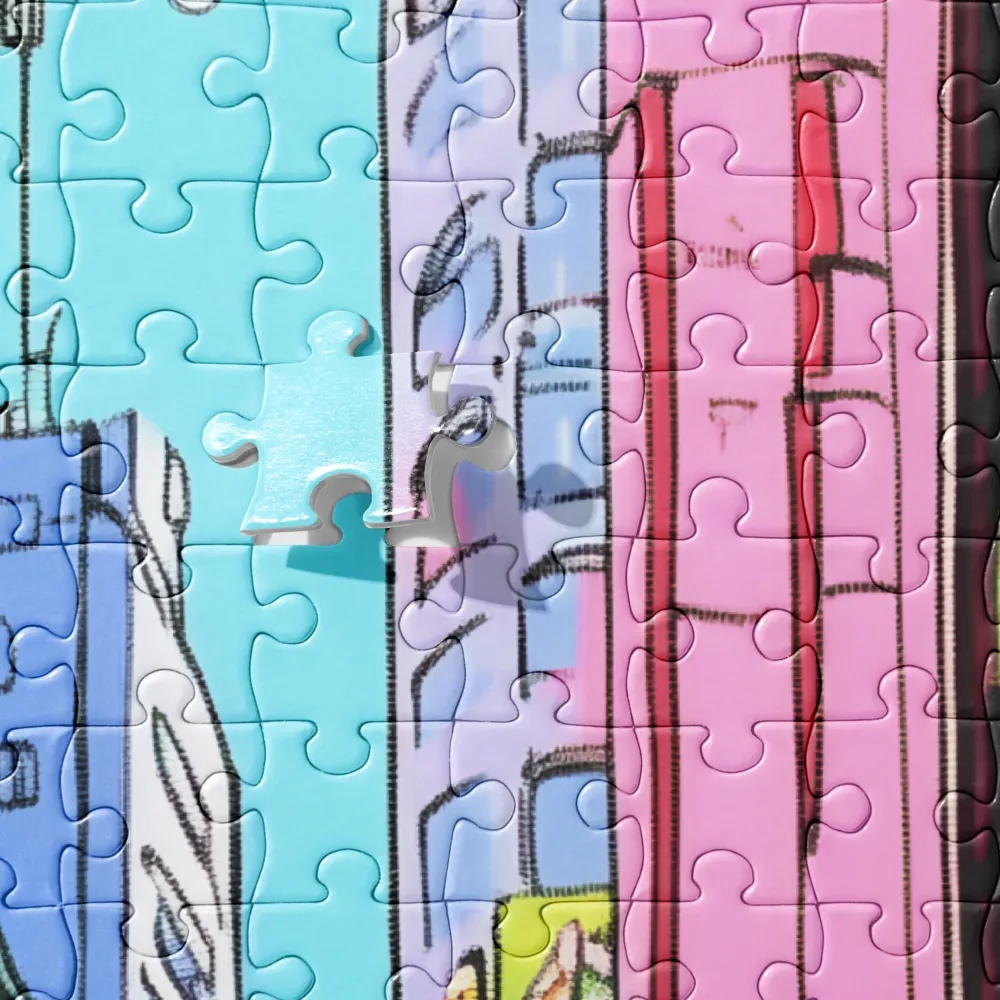 Whimsical Cityscape | Jigsaw Puzzle | 252/520 pieces