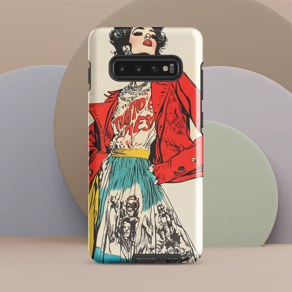 Vibrant Elegance: A Pop Art Fashion Statement | Phone Case |  S10 Plus | Tough Case | Glossy