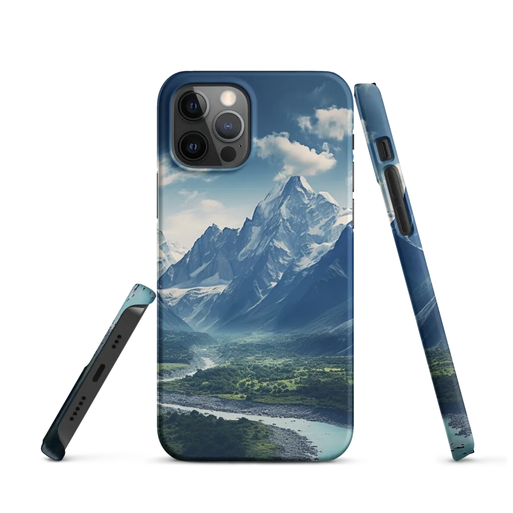 Majestic Serenity: A Landscape of Mountains and Rivers | Phone Case |  12 Pro | Snap Case | Matte