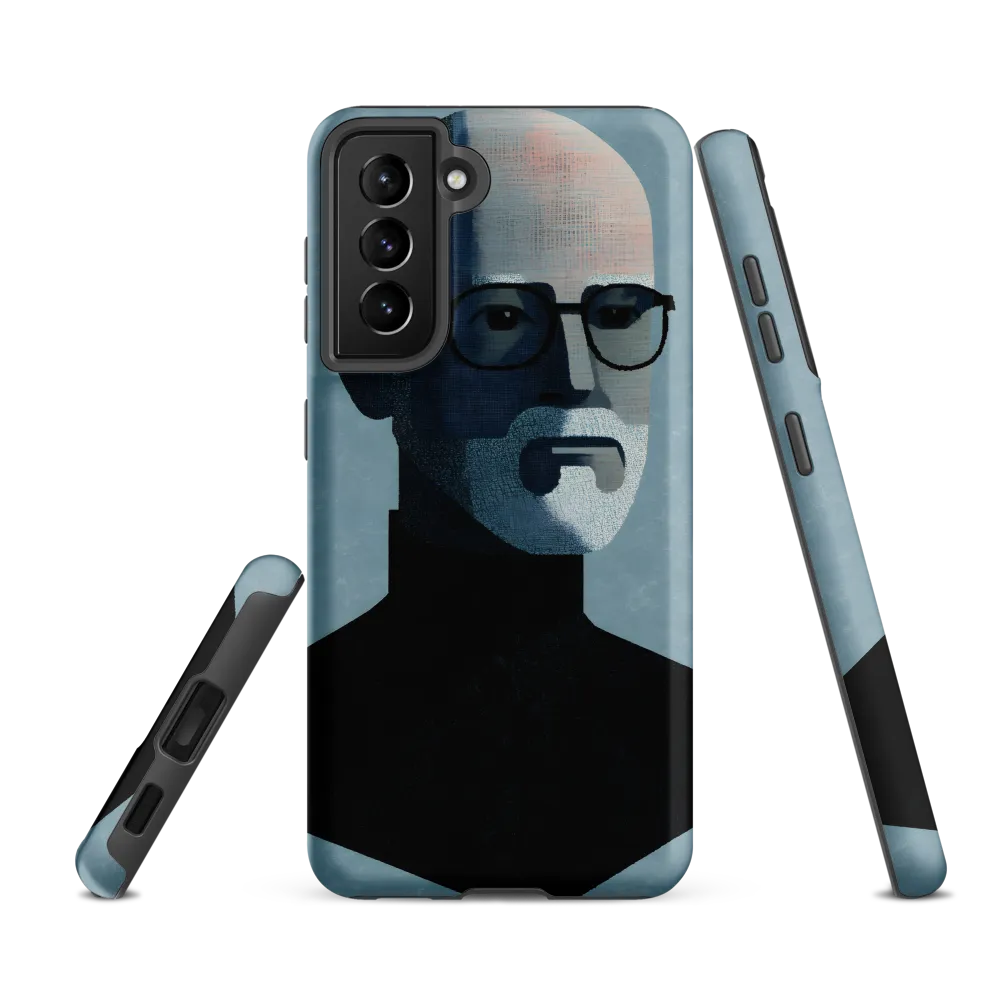 Minimalist Portrait of a Modern Man | Phone Case |  S21 FE | Tough Case | Matte