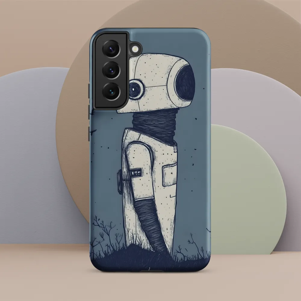 Contemplative Robot in a Barren Landscape
