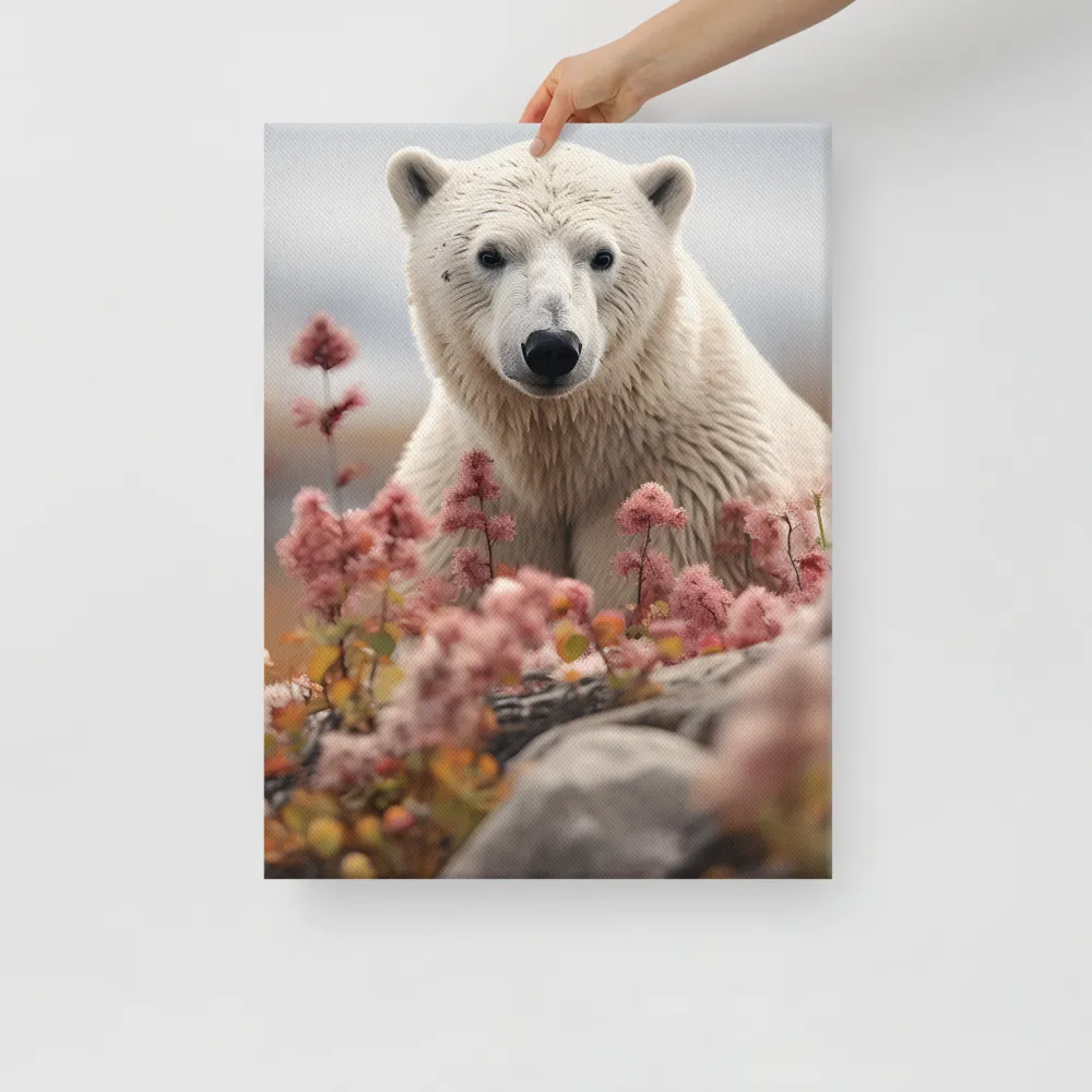 Curiosity Among Blooms: The Polar Bear