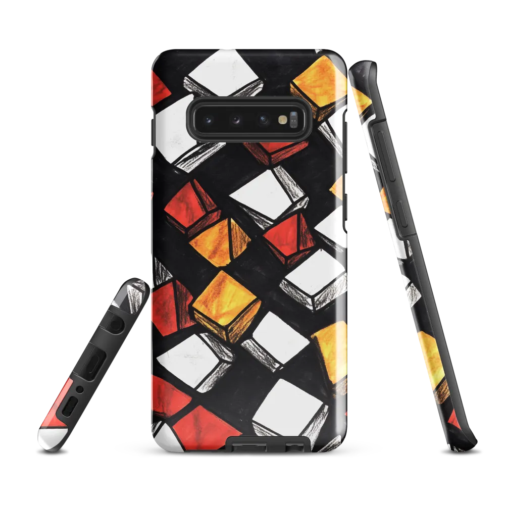 Dynamic Blocks | Phone Case |  S10 Plus | Tough Case | Glossy