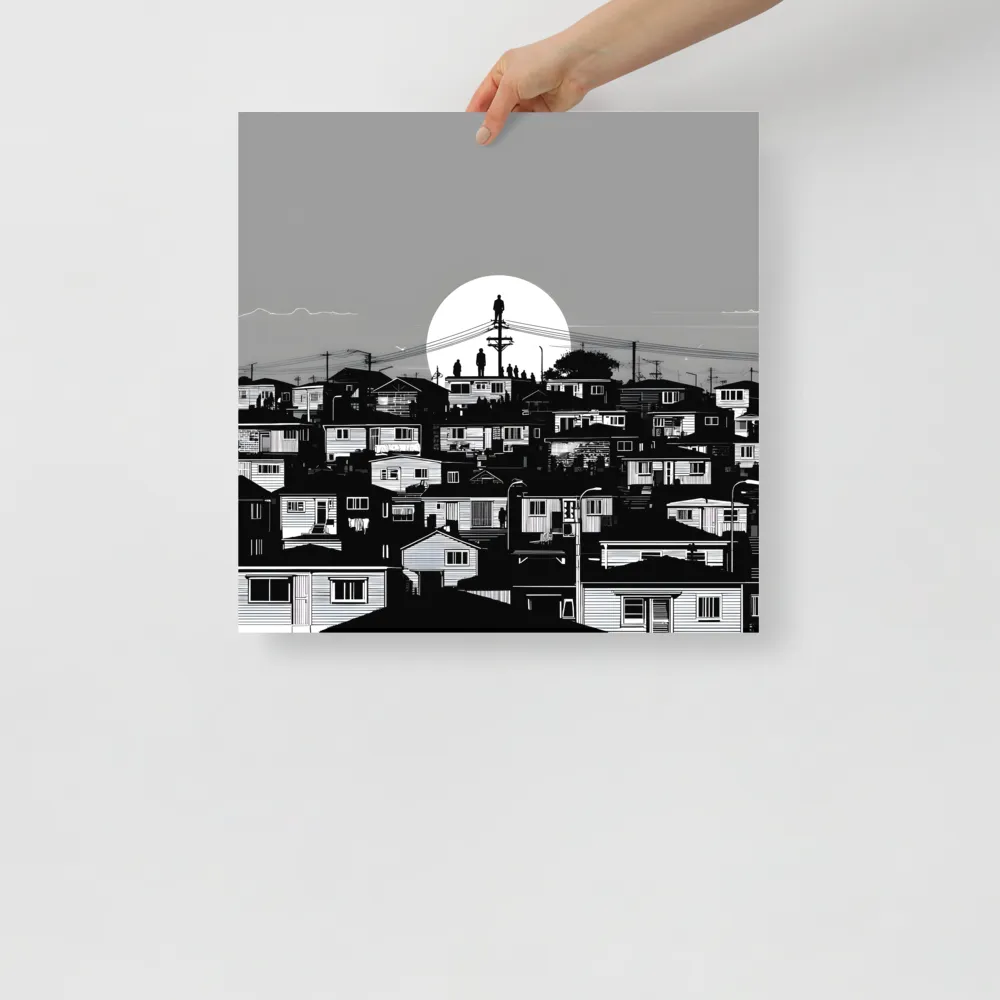 Moonlit Suburb 
 Poster | 18″x 18″