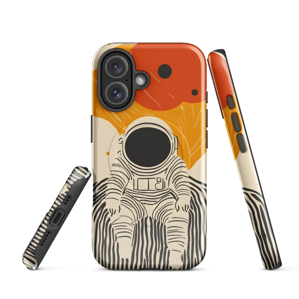 Astronaut in Cosmic Thoughts | Phone Case |  16 | MagSafe® Tough Case | Glossy