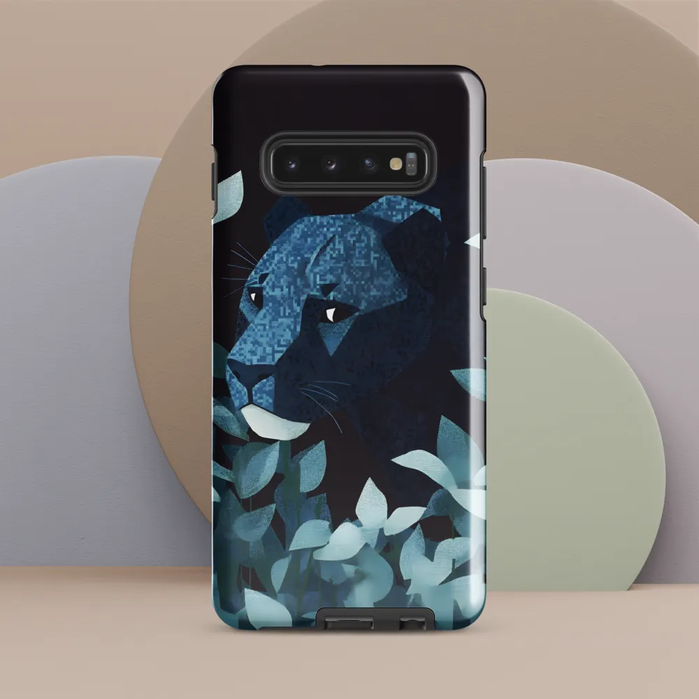 Lurking Blue: The Panther's Gaze | Phone Case |  S10 Plus | Tough Case | Glossy