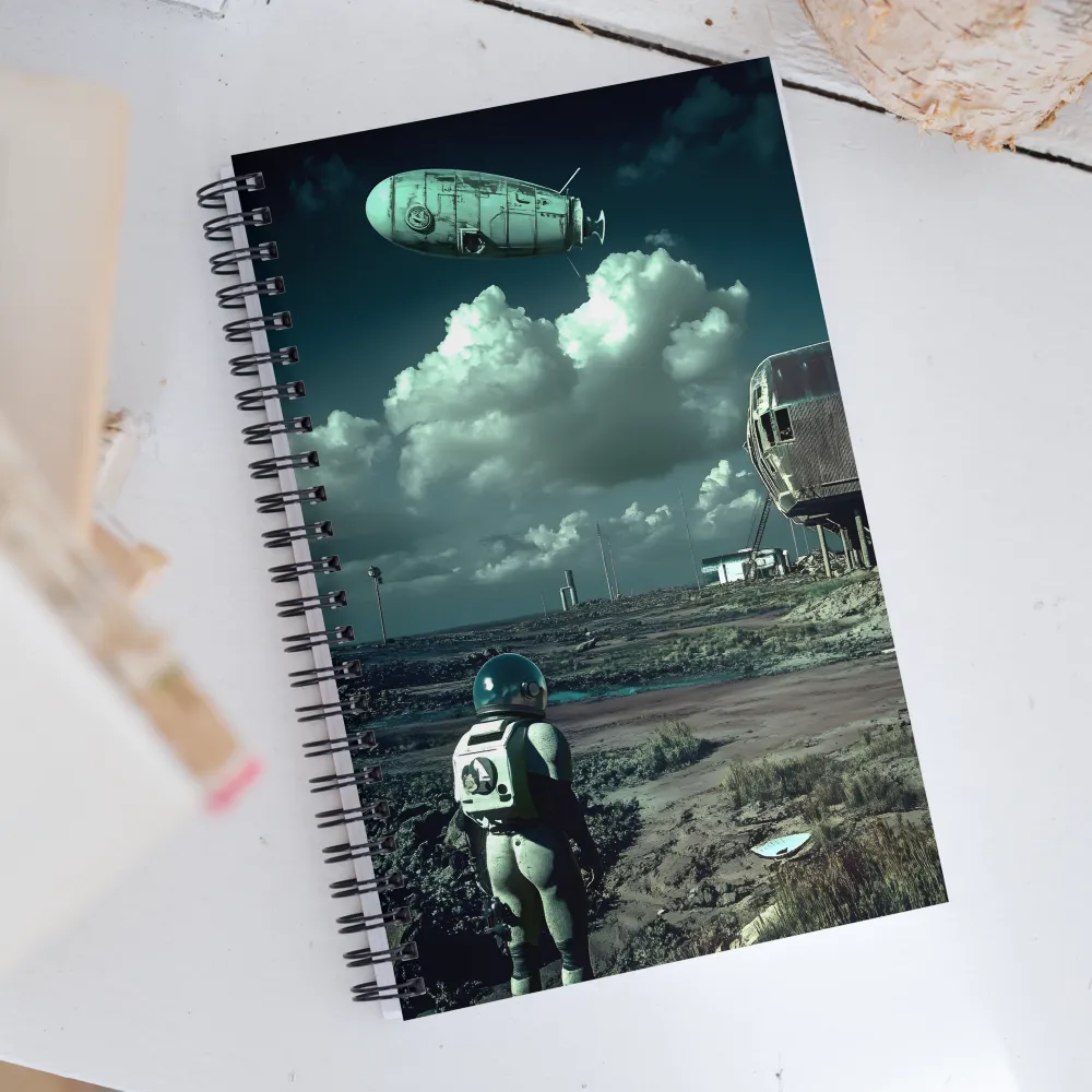 Beyond the Ruins: A Cosmic Journey | Spiral Notebook